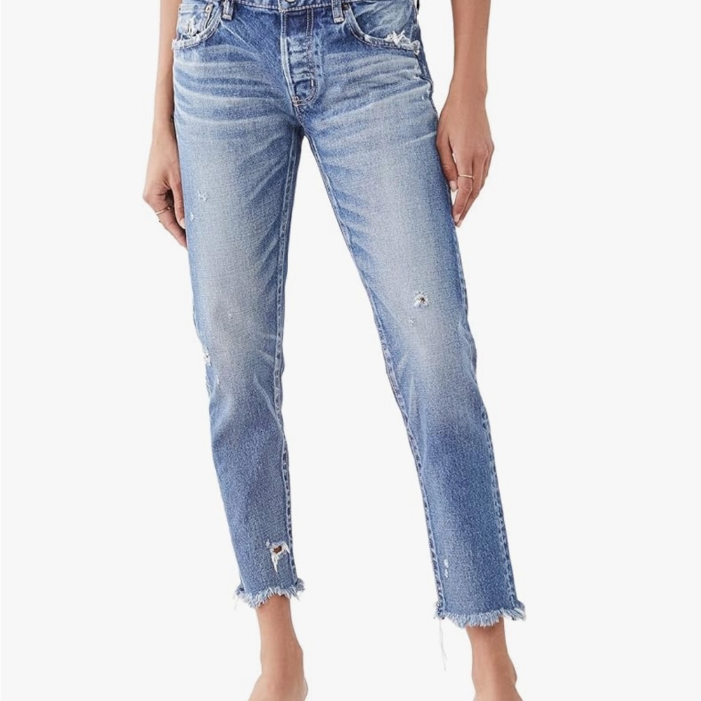 MOUSSY VINTAGE Distressed Light Blue Jeans